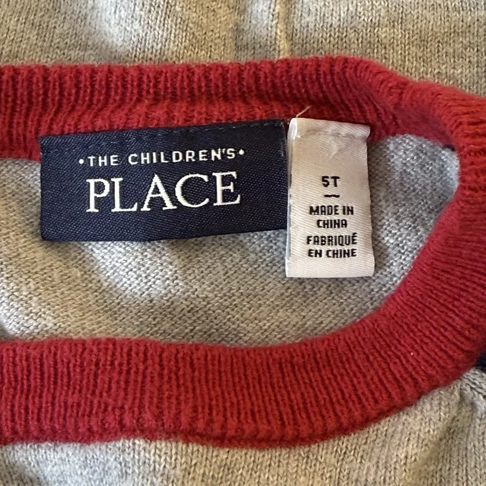 The‎ Children's Place Merry Rex-Mas Christmas Sweater 5T Dinosaur Holiday Party